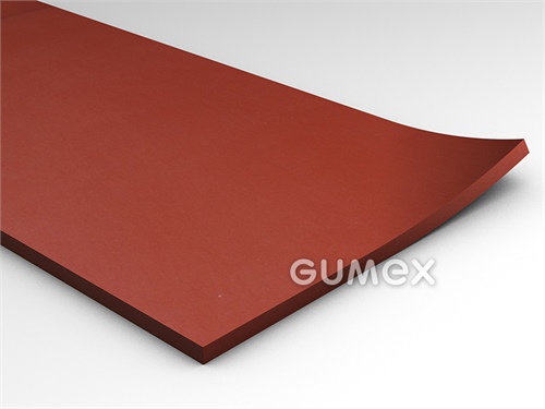 Silikónová guma kSil GP60, tloušťka 8mm, šíře 1200mm, FDA, 60°ShA, -60°C/+230°C, červenohnedá